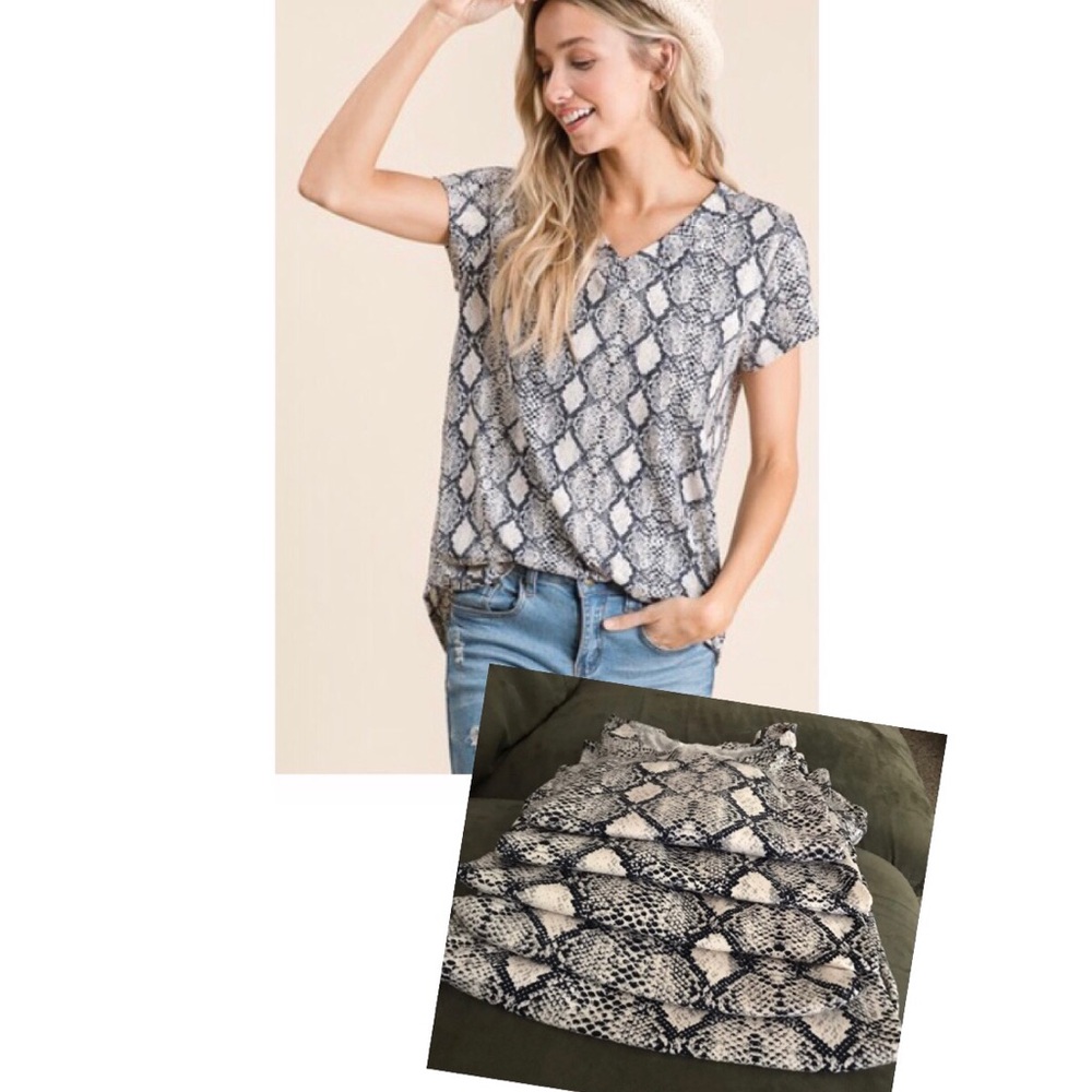 BomBom Snake Print Top